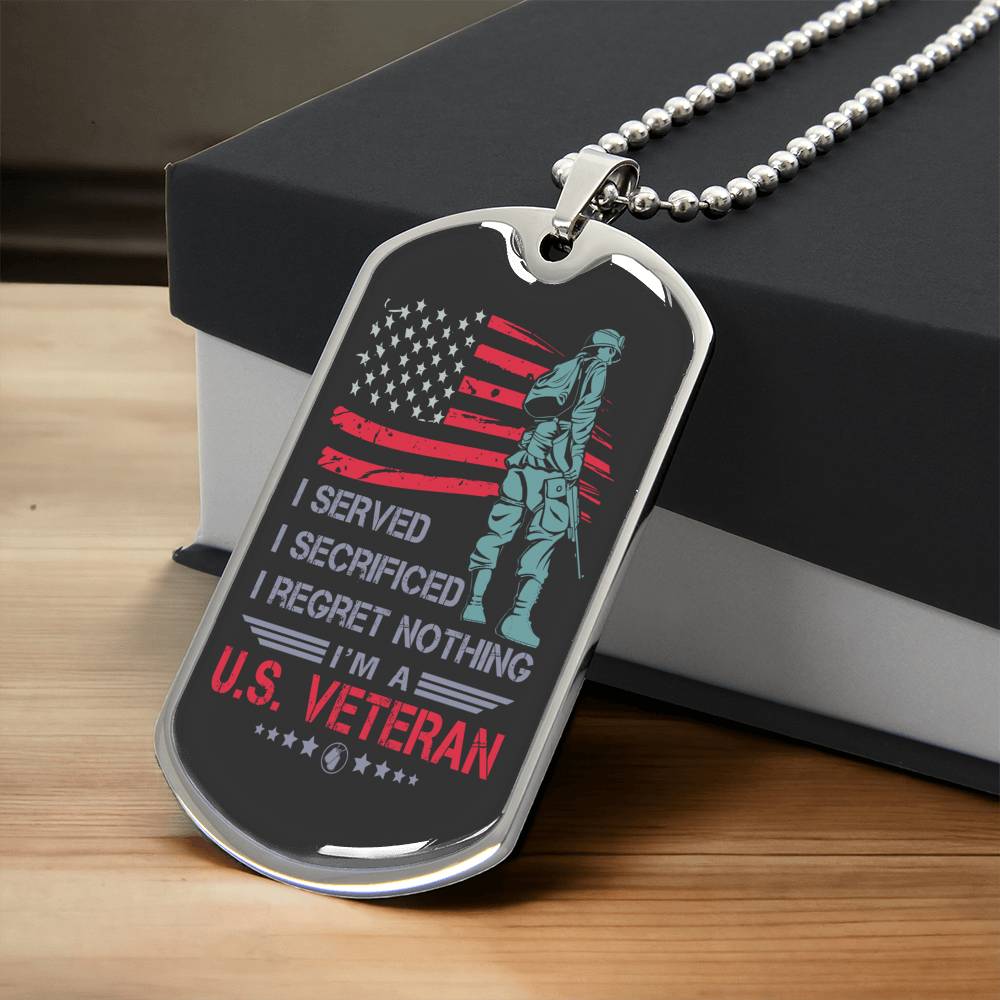 U.S. Spec Army Navy Military Dog Tag Necklace - Army Tag Necklace, Dog Tag