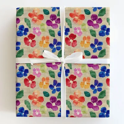 Petals and Thread - Gift Wrap for Christmas, Holidays Wrapping Paper, Christmas Wrapping Paper