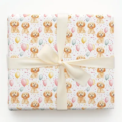 Happy Pup Day - Gift Wrap for Christmas, Holidays Wrapping Paper, Christmas Wrapping Paper