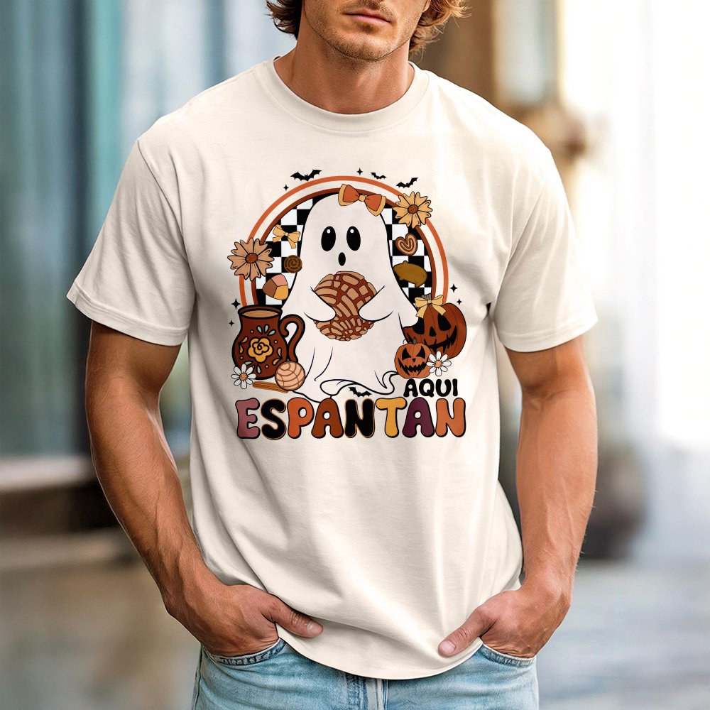 Aqui Espantan Mexican Halloween T-shirt – Conquette Boo Boo Ghost Graphic Tee