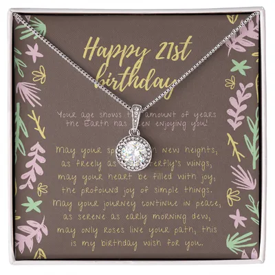 Happy 21st Birthday Necklace, 21st Birthday Gift For Her, 21st Birthday Gift For Women, 21st Birthday Gift Necklace, Happy 21st Birthday, Friend 21st Birthday, Gift 21