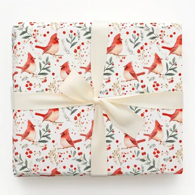 Good Luck Cherp - Gift Wrap for Christmas, Holidays Wrapping Paper, Christmas Wrapping Paper