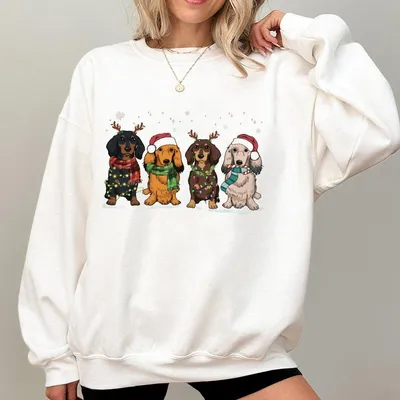 Dachshund Christmas Sweatshirt Christmas Dog Sweatshirt Dachshund Sweatshirt Dachshund Mom Sweatshirt Dog Lover Sweatshirt Dachshund Lover