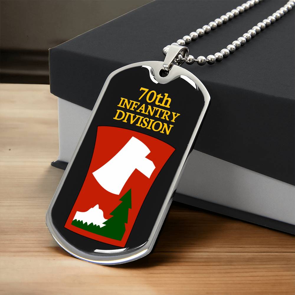 Awesome Dog Tag For 70Th Infantry Division - Army Tag Necklace, Dog Tag