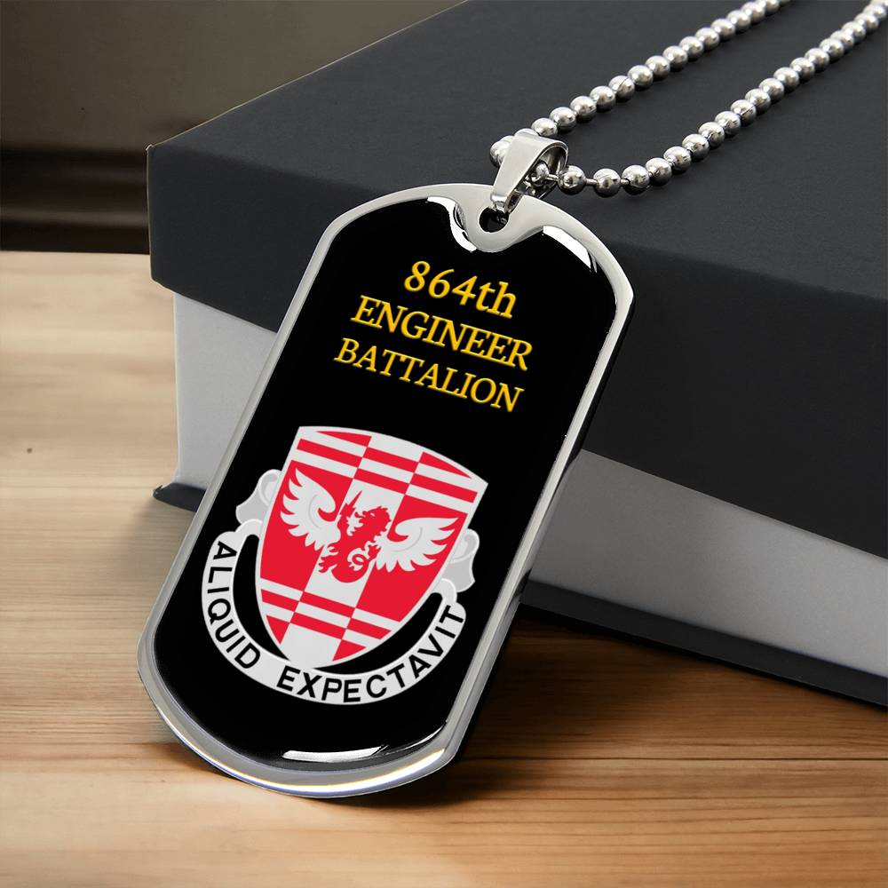 Awesome Dog Tag For 864Th Engineer Battalion - Army Tag Necklace, Dog Tag