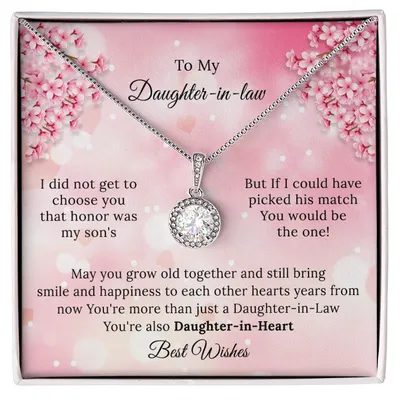 To My Daughter In Law, To My Daughter-in-law Necklace Gifts, Wedding Gift For Daughter In Law, Daughter In Law Gift For Christmas, Birthday Gifts, Anniversary Gift, Valentine's Day, Mothers Day Gifts, To My Future Daughter-in-law