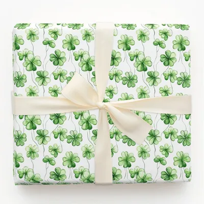Clover Crush - Gift Wrap for Christmas, Holidays Wrapping Paper, Christmas Wrapping Paper