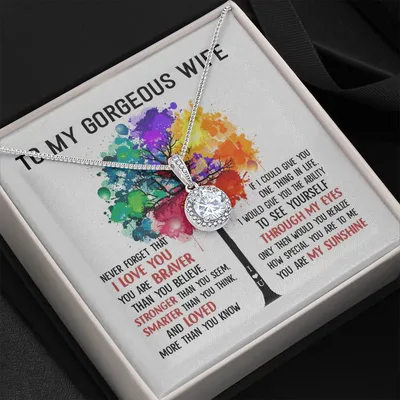 Colorful Tree To See Yourself Through My Eyes Gift To Wife Eternal Hope Necklace