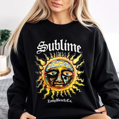 Sublime Sun Sweatshirt Sweatshirt Aesthetic Sweatshirt Sublime Sweatshirt Sublime Sun Vintage Art Long Beach Califo