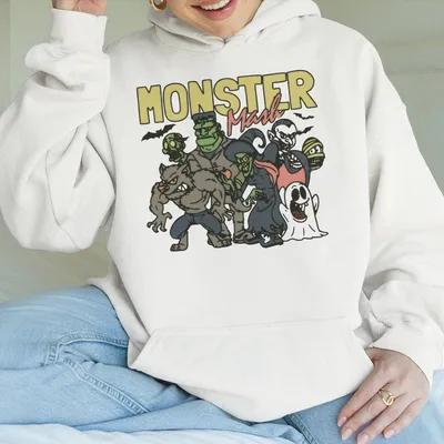 Retro Halloween Hoodie Monster Mash Hoodie Vintage Ghost Halloween Hoodie Monster Hoodie Retro Fall Top Fall Hoodie Hoodie