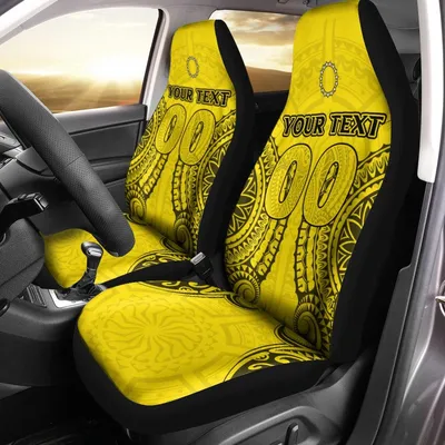 Custom Cook Islands Aitutaki Car Seat Covers Tribal Pattern