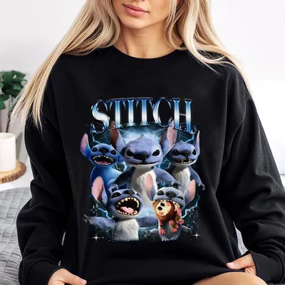Stitch Sweatshirt Lilo And Stitch Sweatshirt Lilo Stitch Movie 2025 Birthday Gifts Squad Unisex Sweatshirt