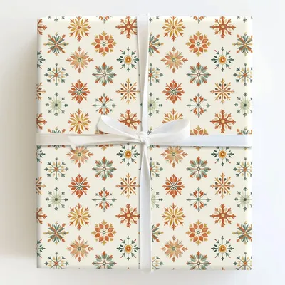 Festive Snowflakes - Gift Wrap for Christmas, Holidays Wrapping Paper, Christmas Wrapping Paper