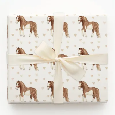 Clydesdale Valentine - Gift Wrap for Christmas, Holidays Wrapping Paper, Christmas Wrapping Paper