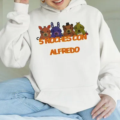 5 Noches Con Alfredo Hoodie, Retro Hilarious Five Nights At Freddy’S Spoof Hoodie, Vintage Chef Alfredo Humor Hoodie, Gift For Comedy Lovers