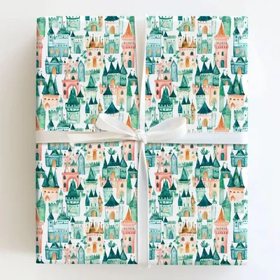 Garden Castle - Gift Wrap for Christmas, Holidays Wrapping Paper, Christmas Wrapping Paper