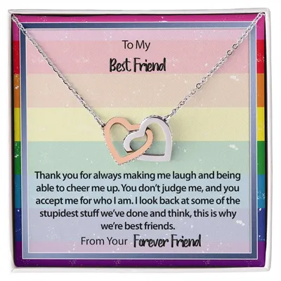 This Is Why We'Re Best Friend Necklace Interlocking Hearts Necklace