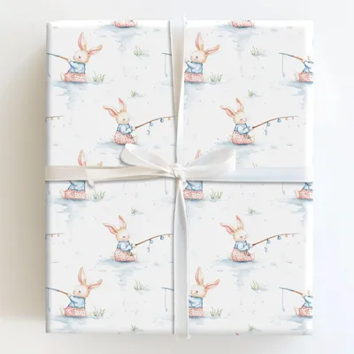 Hoppy Hooked - Gift Wrap for Christmas, Holidays Wrapping Paper, Christmas Wrapping Paper