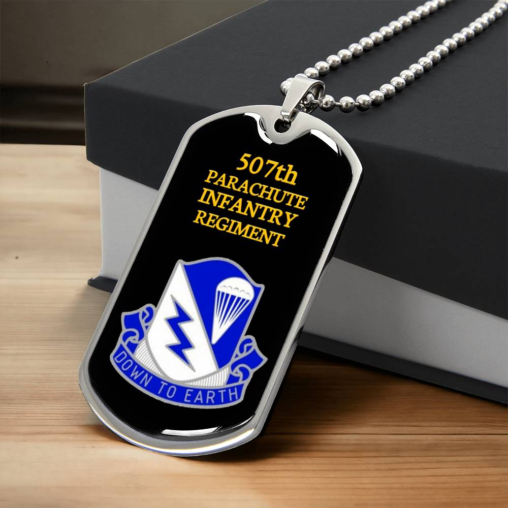 Awesome Dog Tag For 507Th Pir - Army Tag Necklace, Dog Tag