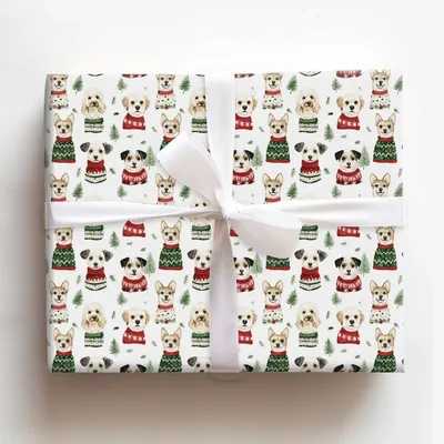 No Ugly Sweater - Gift Wrap for Christmas, Holidays Wrapping Paper, Christmas Wrapping Paper