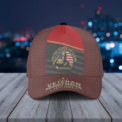 Baseball Cap Macdonald Veteran 1977–1983, Patriotic Military Service Tribute Hat Baseball Cap
