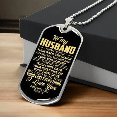 Gift To My Husband - Army Tag Necklace, Dog Tag