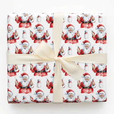 North Pole Nurse - Gift Wrap for Christmas, Holidays Wrapping Paper, Christmas Wrapping Paper