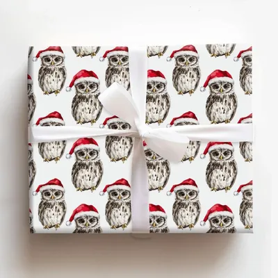 Owl Be Home - Gift Wrap for Christmas, Holidays Wrapping Paper, Christmas Wrapping Paper
