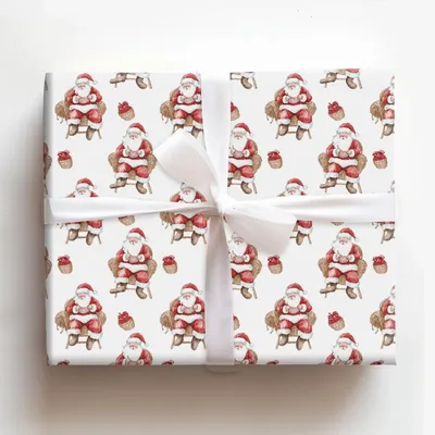 Yuletide Yarn Crafter - Gift Wrap for Christmas, Holidays Wrapping Paper, Christmas Wrapping Paper