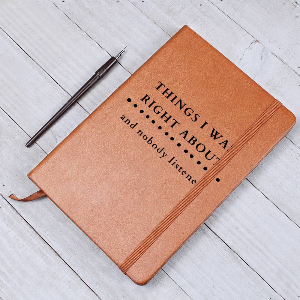 Notebook - Things Was Right About - Graphic Journal