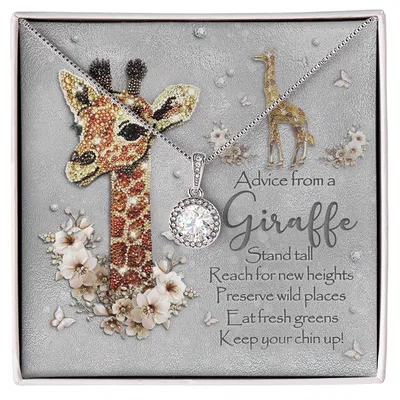 Giraffe Advice Jewelry Style Personalized, Mother Daughter Giraffe Necklace, Daughter Gift From Mom, To My Daughter, Daughters Birthday, Unique, Grown Up Daughter, Gift Jewelry Necklace From Daughter, Anniversary, Daughter Mother Necklace