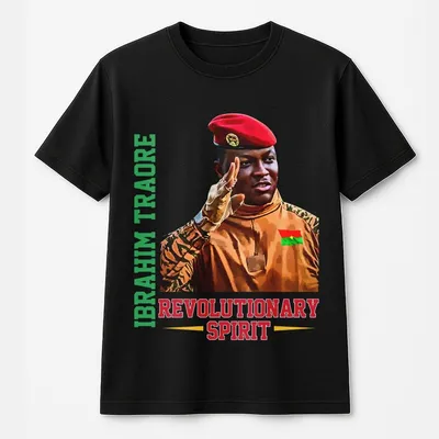 Ibrahim Traore T-Shirt Africa Support T-Shirt African Independence Gift Revolutionary Burkina Faso Politics T-Shirt