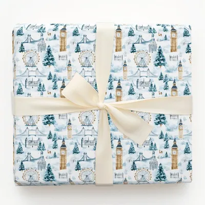 Christmas In London - Gift Wrap for Christmas, Holidays Wrapping Paper, Christmas Wrapping Paper