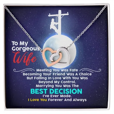 Lineman'S Wife - Interlocking Heart Necklace Interlocking Hearts Necklace