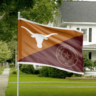 House Divided Capitals Commanders Horizontal House Flag, Dc Sports Nhl Nfl, Red Burgundy Gold Fan Decor Horizontal House Flag