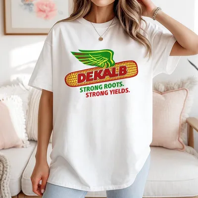 Dekalb Corn Logo T-Shirt Classic Farm T-Shirt With The Slogan Strong Roots High Yields Perfect For Farmers