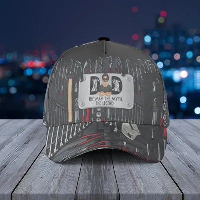 Mechanic Baseball Cap For Dad Tools Set All-Over Print The Man The Myth The Legend Baseball Cap