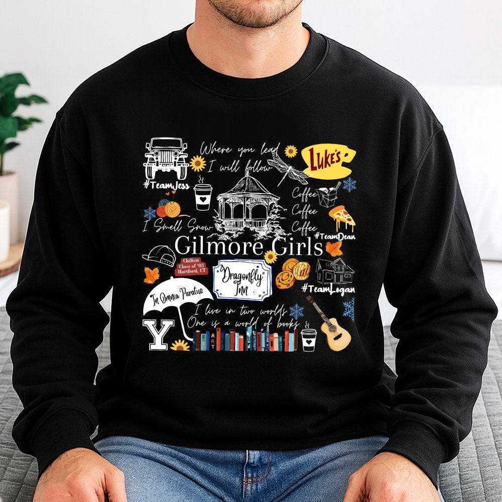 Gilmore Girls Fall Sweatshirt Annual Autumn Festival Sweatshirt Vintage Spooky Season Vibes Sweatshirt Lukes Diner Coffee Merch Sweatshirt