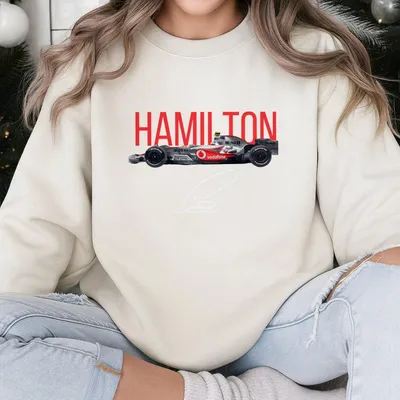44 Lewis Hamilton Vintage Unisex Sweatshirt F1 Merch Hamilton Fan Gift Idea Mercedes F1 Racing Inspired Sweatshirt Aesthetic Motorsport