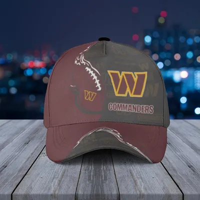 Washington Commanders Baseball Cap Football Design  Burgundy Black Fan Gear Nfl Baseball Cap