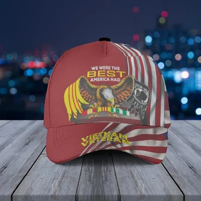 Baseball Cap Vietnam Veteran Tribute With We Were The Best America Had And Flag Design Baseball Cap