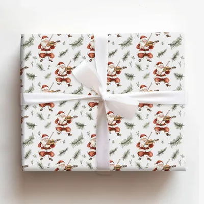 Santa Jig - Gift Wrap for Christmas, Holidays Wrapping Paper, Christmas Wrapping Paper