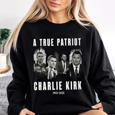 Charlie Kirk Collection Tribute Memorial Graphic Sweatshirt In Memoriam Collection Rest In Peace 2025 Casual Unisex Sweatshirt Mad