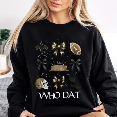 New Orleans Who Dat Saints Football Sweatshirt Game Day Louisiana Pride Outfit Retro Sports Apparel