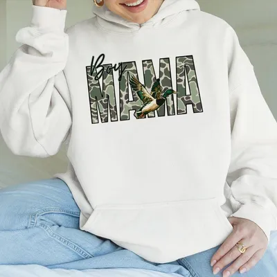 Boy Mama Camo Ducks Hunting Hoodie, Camo Mama Hoodie, Mallard Ducks Mama Hunting Camo Hoodie