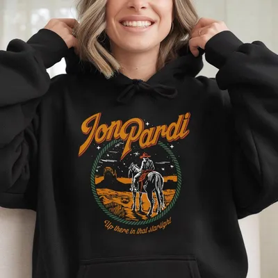 Jon Pardi Hoodie Cowboy Desert Graphic Hoodie, Western Style Hoodie For Country Music And Outdoor Lovers, Perfect For Unisex