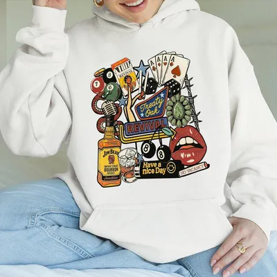 Retro Treaty Oak Revival Western Band 2025 Tour Merch Hoodie ,Metal Rock Band Heavyweight Hoodie,Oversize Lightweight Vintage Hoodie