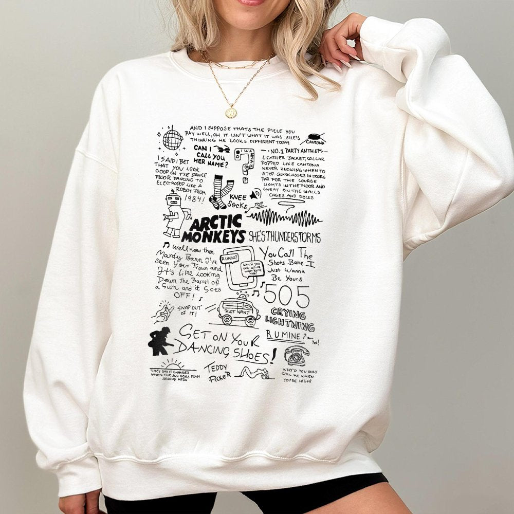 Arctic Monkeys Sweatshirt Streetwear Lyrics Hooded Sweatshirt Gift For Music Lover