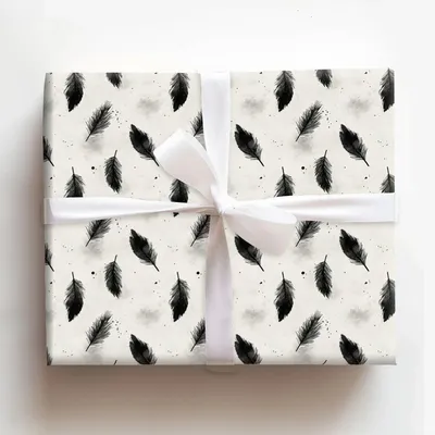 Quill Night - Gift Wrap for Christmas, Holidays Wrapping Paper, Christmas Wrapping Paper