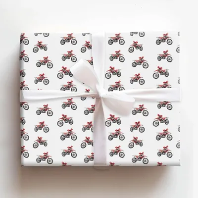 Gift of Motocross - Gift Wrap for Christmas, Holidays Wrapping Paper, Christmas Wrapping Paper